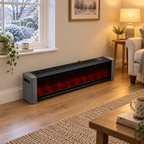 1000W/2000W Convection Baseboard Heater with Flame Effect & Timer