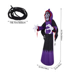 11 FT Halloween Inflatable Grim Reaper Decoration with LED Lights