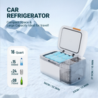16L Portable Car Refrigerator with Display