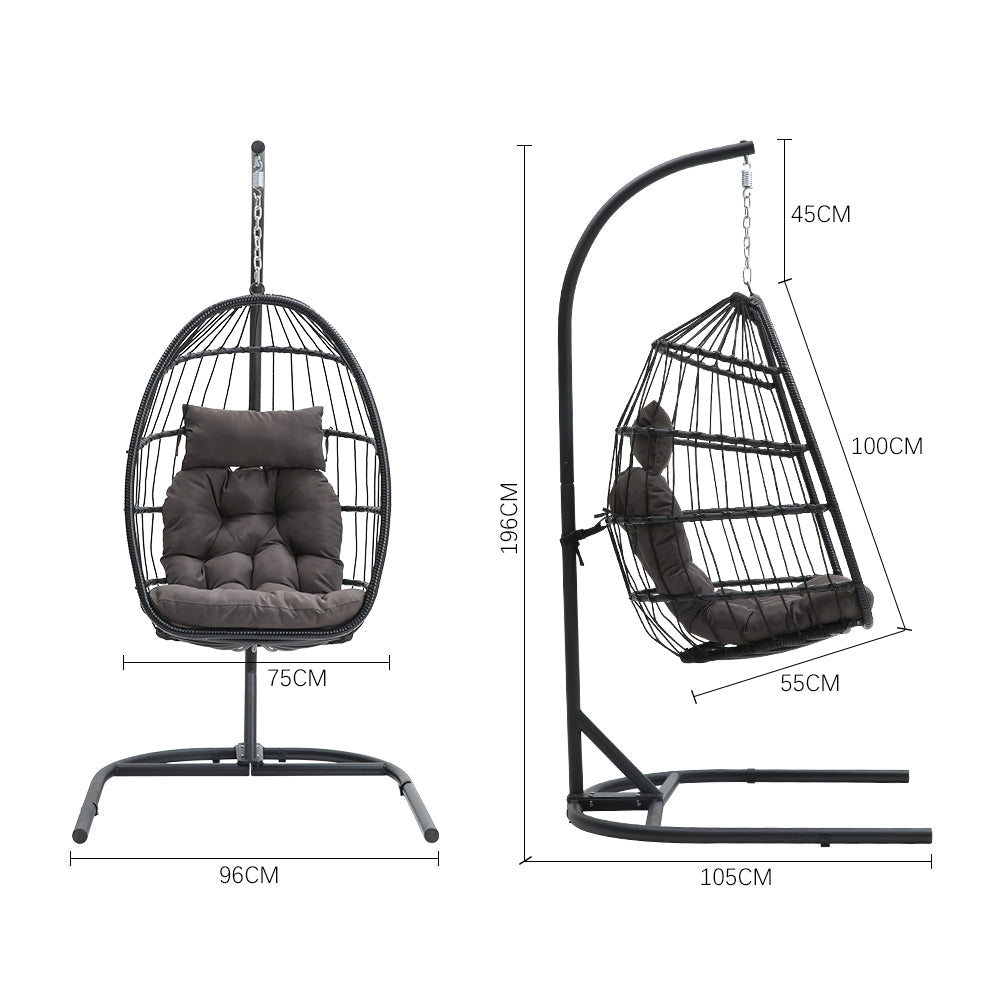 Outdoor Hanging Egg-Shaped Chair