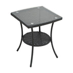 3-Piece PE Rattan Wicker Garden Furniture Bistro Set