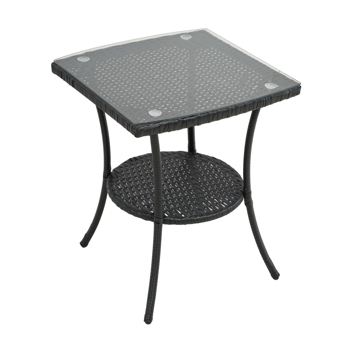 3-Piece PE Rattan Wicker Garden Furniture Bistro Set