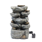 Multi-Tiered Garden Cascading Water Fountain with LED Lights