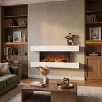 Wall-Mounted Electric Fireplace with Remote Control