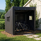 6 x 4 ft Outdoor Garden Storage Shelter Bike Tent with Roll-Up Zipper Door