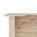 125cm Rustic Wooden Home Bar with Pine Countertop