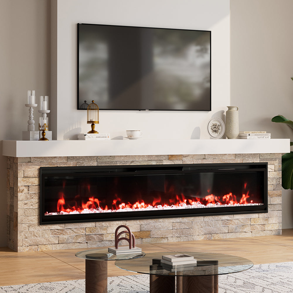 40/50/60-inch Wall Mounted Electric Fireplace with Remote Control