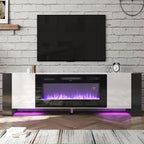 Recessed Electric Fireplace TV Stand with Remote Control