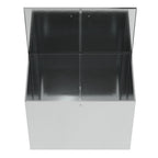 Large Galvanized Feed Storage Bin with Two Compartments