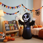 5 FT Halloween Inflatable Grim Reaper Decoration with LED Lights