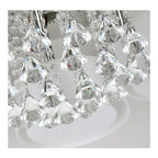 3/5 heads lights of Modern Round Acrylic LED Semi Flush Mount with Crystal Accent