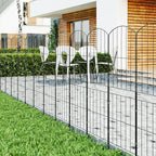 10 Panels 31x96cm Metal Garden Edging Fence Yard Borders Decor