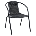 6 Pcs Black Outdoor Dining Chairs