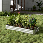 Outdoor Rectangular Metal Raised Garden Bed