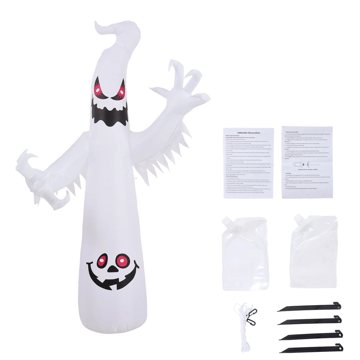 7 FT Halloween Inflatable Ghost with LED Lights