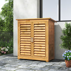 Outdoor Solid Wood Storage Cabinet