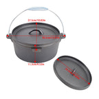 4.5L Cast Iron Camp Dutch Oven with Lid