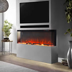 Recessed and Freestanding Electric Fireplace with Remote Control