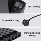 Black 900W Electric Oil Filled Radiator Space Heater with LED Screen