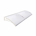 White Outdoor Curved Shielded Rain Shelter