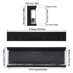 Recessed and Freestanding Electric Fireplace with Remote Control