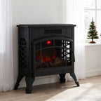 Freestanding Electric Fireplace Heater with Remote Control
