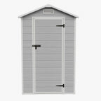 4 x 6 ft Plastic Garden Storage Shed with Apex Roof & Lockable Door