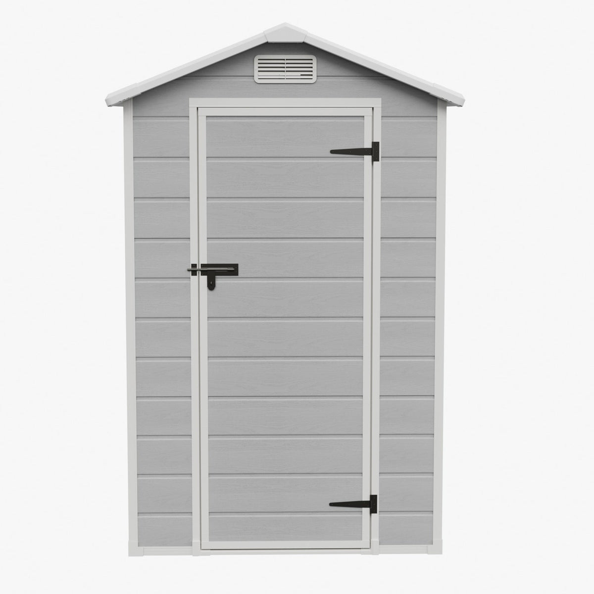 4 x 6 ft Plastic Garden Storage Shed with Apex Roof & Lockable Door