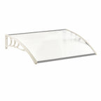 White Outdoor Curved Shielded Rain Shelter