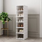 6-Tier Plastic Foldable Shoe Storage Box Unit