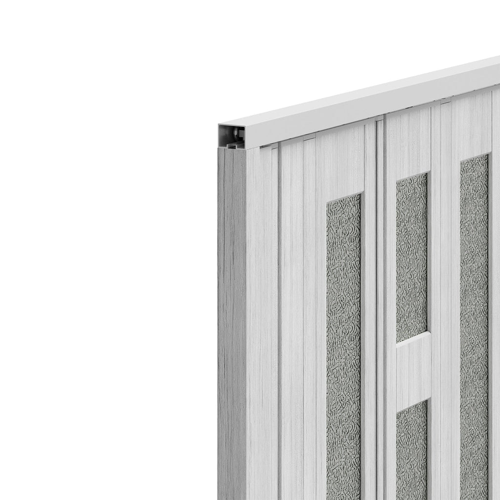 Irregular Frosted Window PVC Folding Door