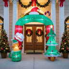 Garden Sanctuary 9FT Christmas blow-up archway inflatable decoration with festive holiday design on white background