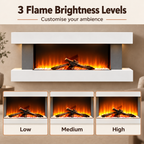 52 Inch MDF Electric Fireplace Suite with Remote Control