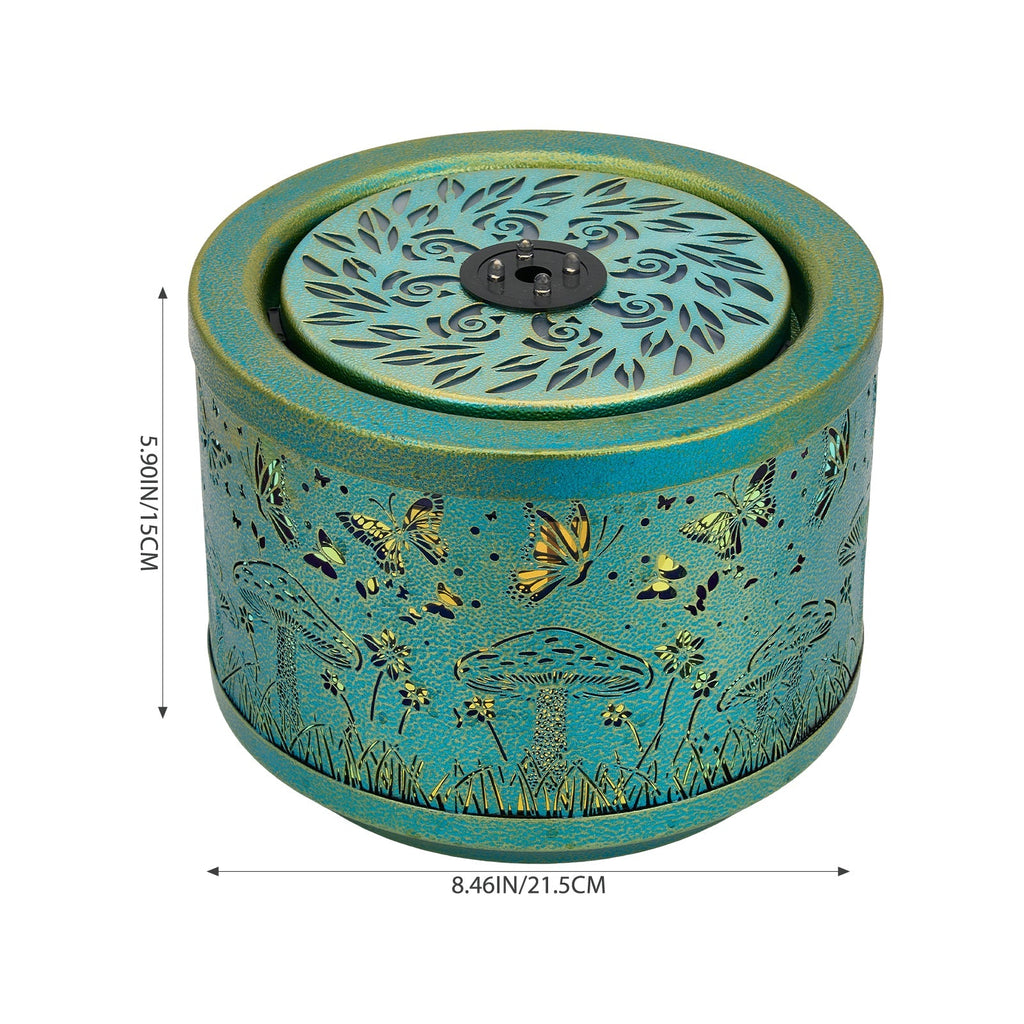 Creative Forest Butterfly Design Metal Tabletop Fountain with Light