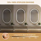 Wall Mounted Oval LED Bathroom Mirror