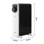 2300W 11-Fin Oil Filled Radiator Electric Heater
