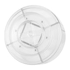 Circular Chic Transparent Makeup Storage Carousel with Brush Holder for Desktop