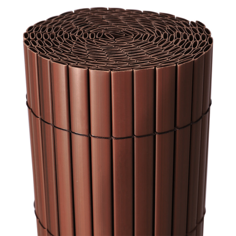 Brown Privacy Fence PVC Bamboo Outdoor Garden Balcony Screen