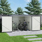 195CM Wide Steel Garden Shed For 4 Bicycles