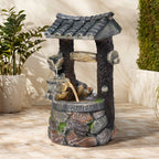 Solar Garden Water Fountain with Cascading Water Feature
