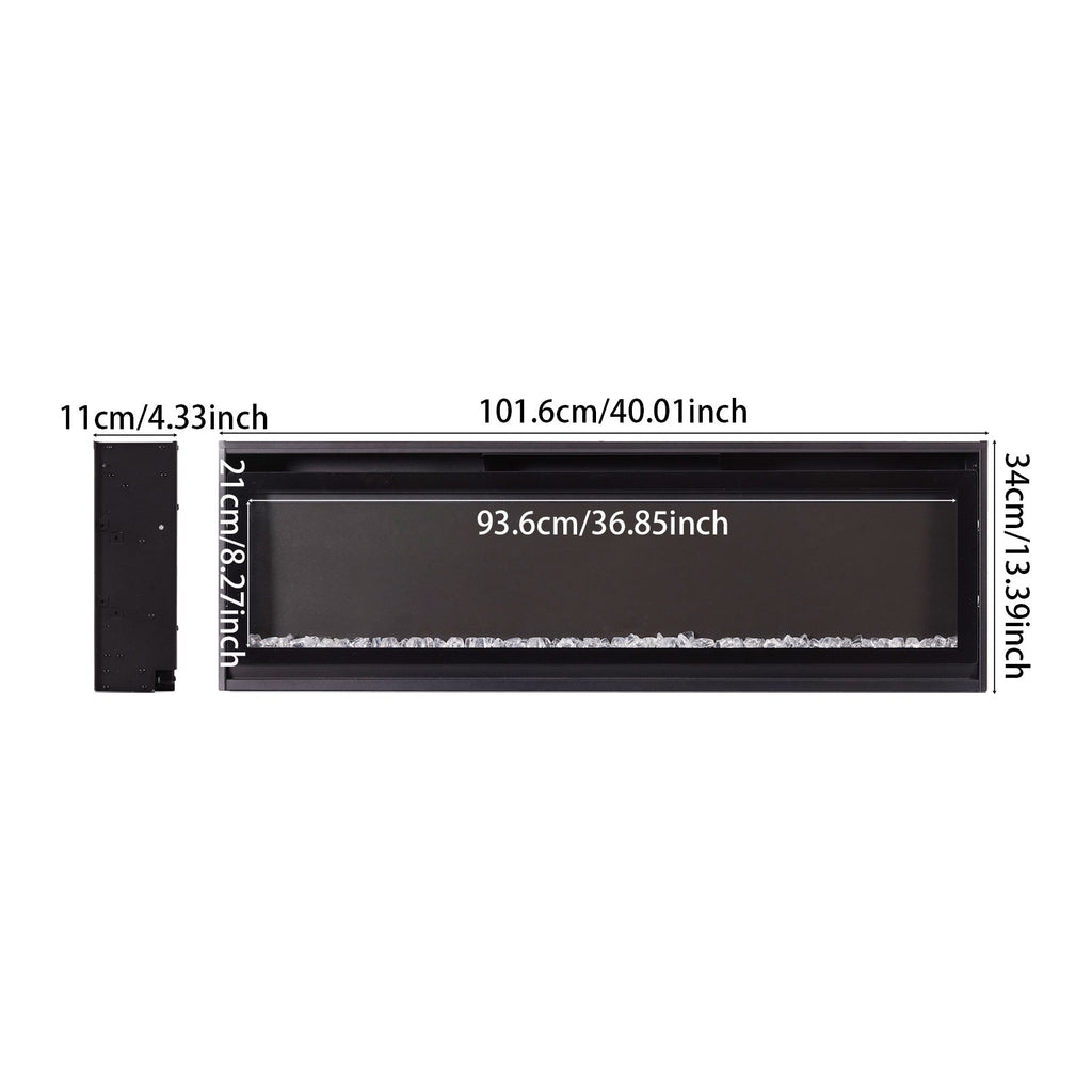 40/50/60-inch Wall Mounted Electric Fireplace with Remote Control