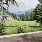 5 Pack Black Metal Garden Border Fence Panels