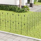 10-Panel Metal Arched Garden Fence Yard Borders Decor Set