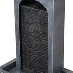 LED Outdoor Solar Slate Effect Garden Water Fountain