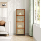 Narrow Bookcase Storage Cabinet with Doors
