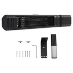 2000W Wall-Mounted Infrared Patio Heater with 9 Temperature Settings & 24H Timer
