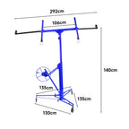 11 Ft Plasterboard Lifter with Rolling Casters Panel Hoist