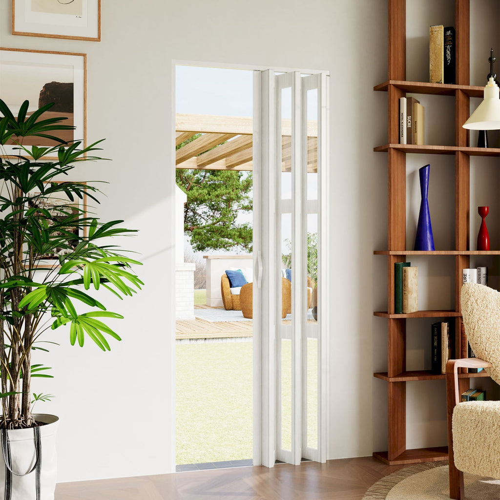 Transparent Windows PVC Folding Door