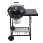 Outdoor Round Charcoal Grill with Side Table