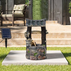 Solar Garden Water Fountain with Cascading Water Feature